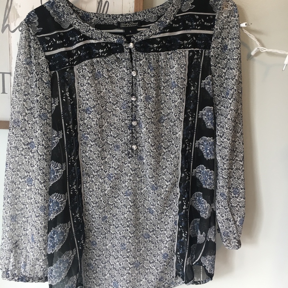 Woman’s Sheer Floral Blouse